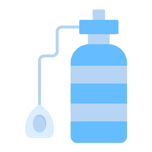 Oxygen Tank Flat Illustration