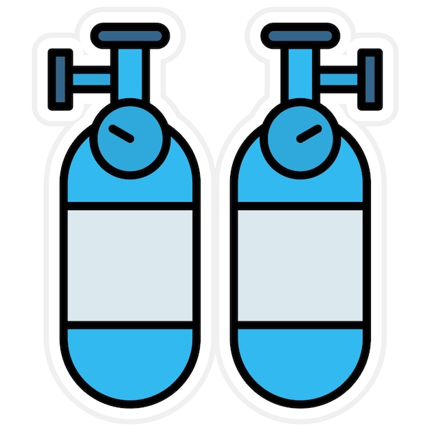 Vector oxygen tank icon vector afbeelding kan worden gebruikt voor medicine i