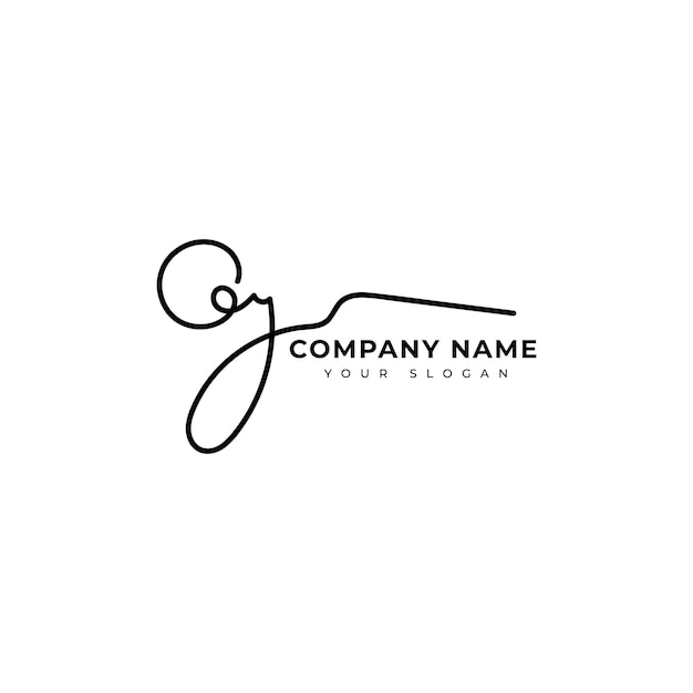 Vector oy initial signature logo vector design