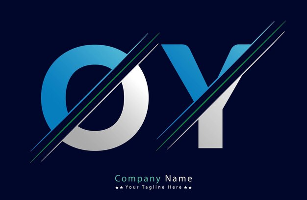 OY letter colorful logo in the circle Vector Logo Illustration