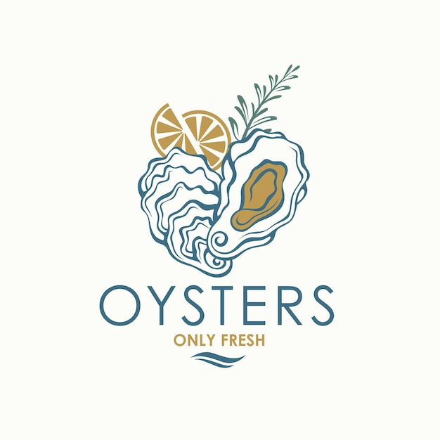 Vector oyster shell label