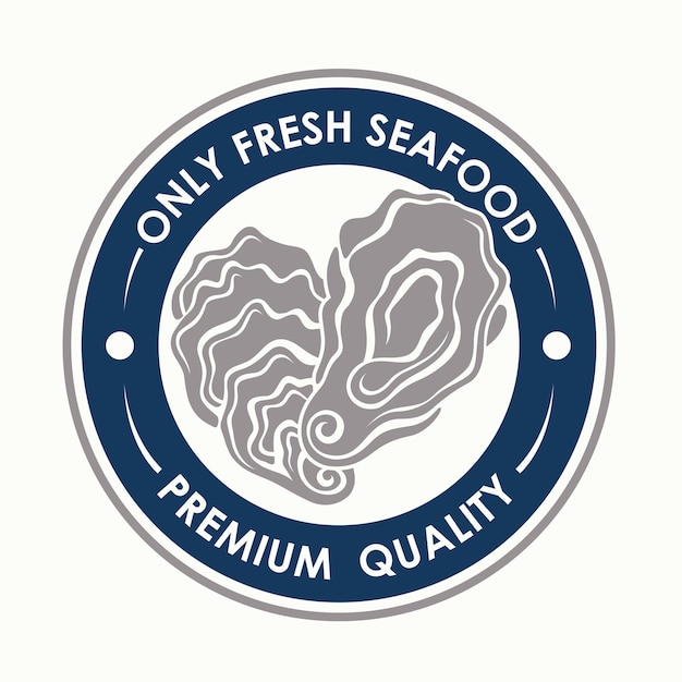 Vector oyster shell label