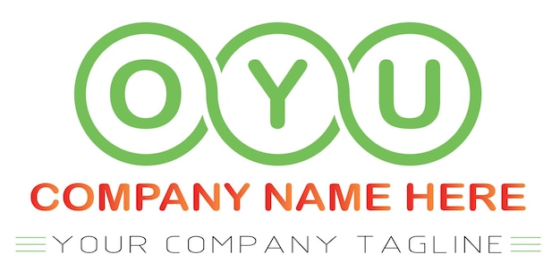 Vector oyu letter logo design