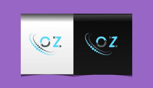 Vector oz eerste moderne logo ontwerp vector pictogrammalplaatje