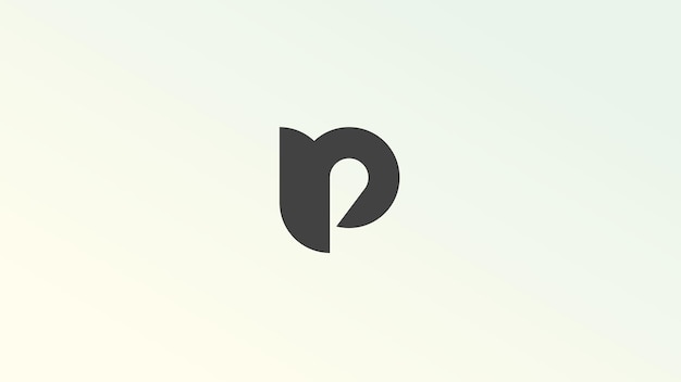 P abstracte brief logo vector ontwerp