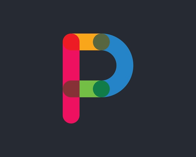 P alphabet logo design Vector