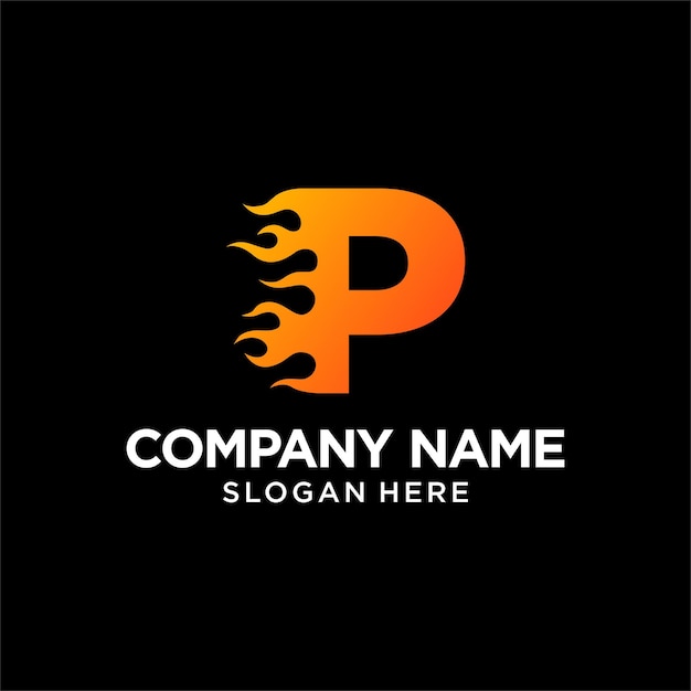 P brief brand Logo ontwerpsjabloon inspiratie