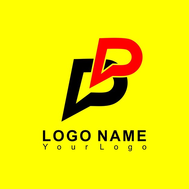 P brief vector logo ontwerp