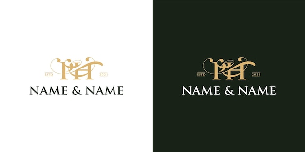 P h logo luxury design