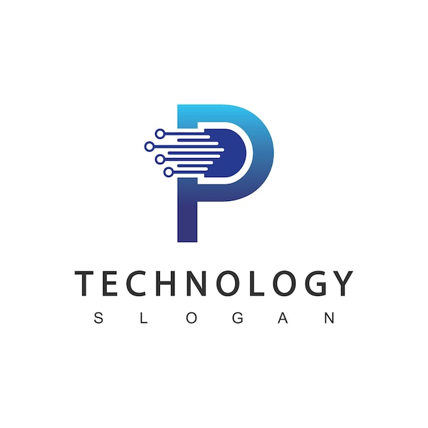 P Initial Digital Technology Logo