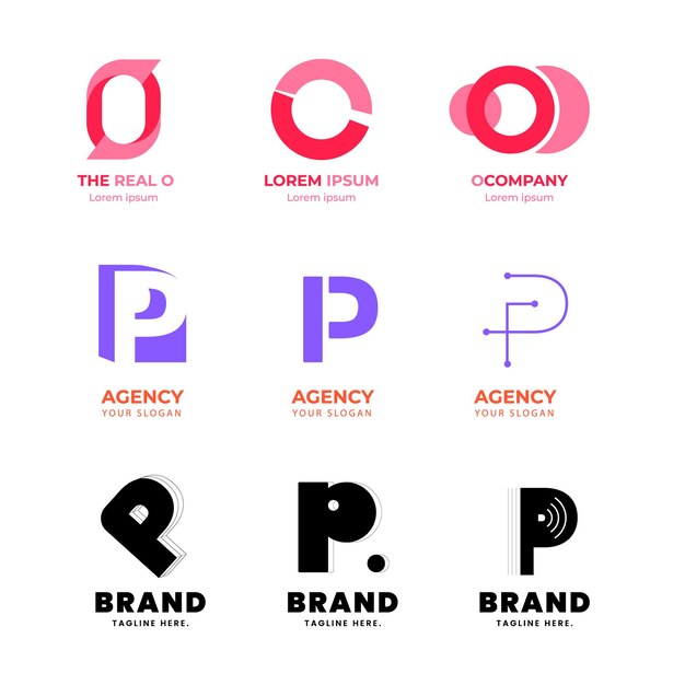 p letter abstract monogram logo ontwerp vector