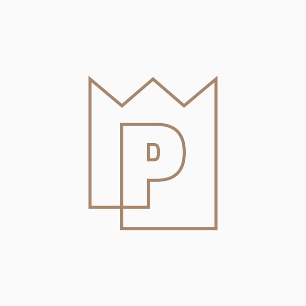 p Letter King Crown Logo Vector Icon Illustratie