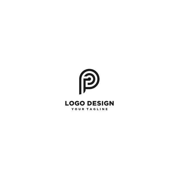 Vector p letter logo design template