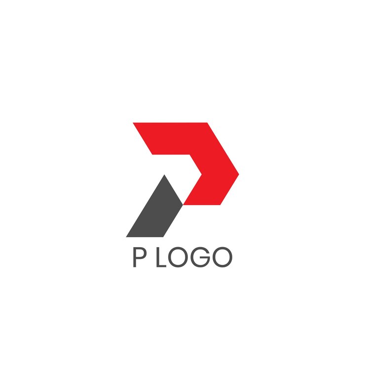 P Letter-logo voor uw zakelijke versterkerbedrijf