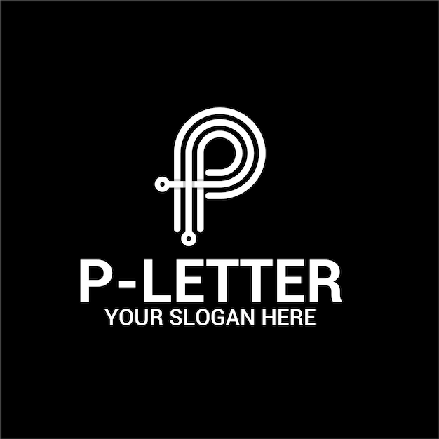 Вектор p letter logo