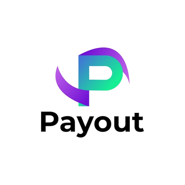 P letter modern payment logo design