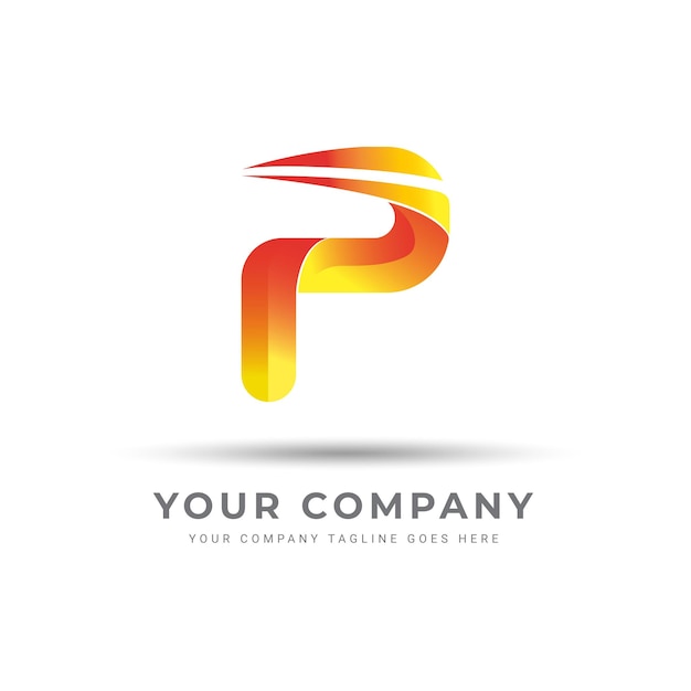 Vector p logo design p letter design p company logo p business logo icon design