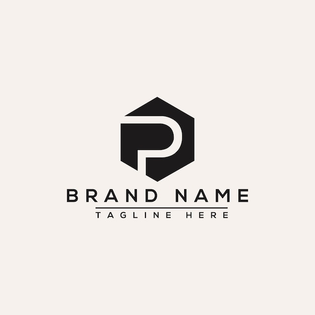 Elemento di branding grafico vettoriale del modello di progettazione del logo p