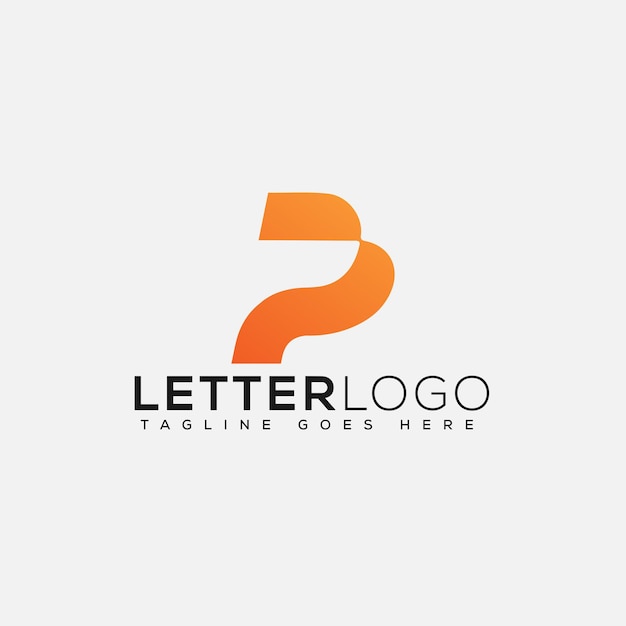 Elemento di branding grafico vettoriale del modello di progettazione del logo p