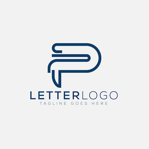 P logo Design Template Vector Graphic Branding Element