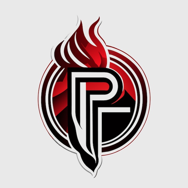 P-logo-ontwerp of letter p-logo-ontwerp