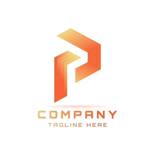P logo with modern style
