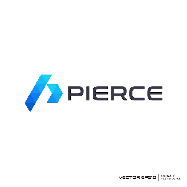 Vector p modern abstract logo vector illustration