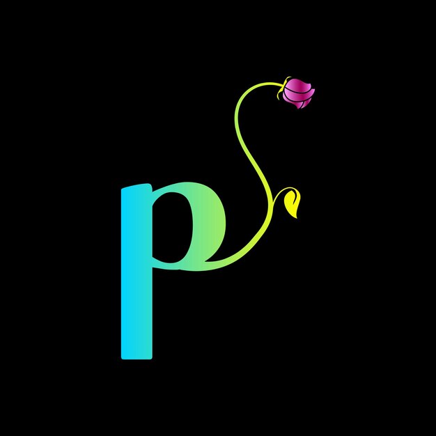 P Monogram-logotype voor feest, sieraden, bruiloft, wenskaart, uitnodiging Vectorsjabloon