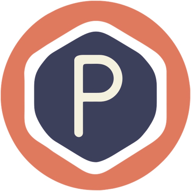 Vector p sign icon