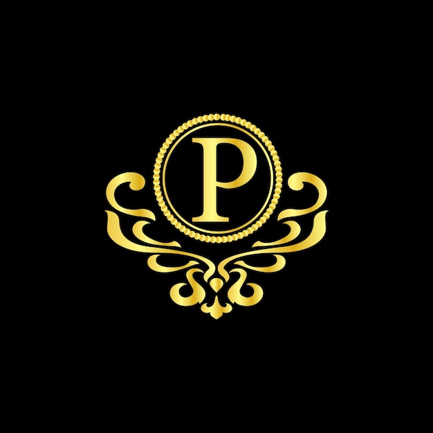 Vector p vector luxury logo design template