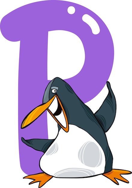 Vector p voor pinguin