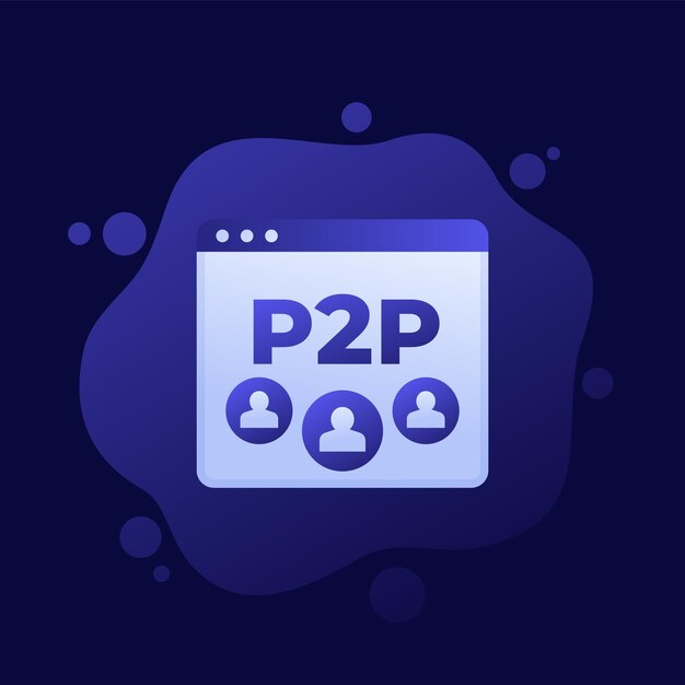 p2p 아이콘 피어토피어 분산 시스템 터 디자인