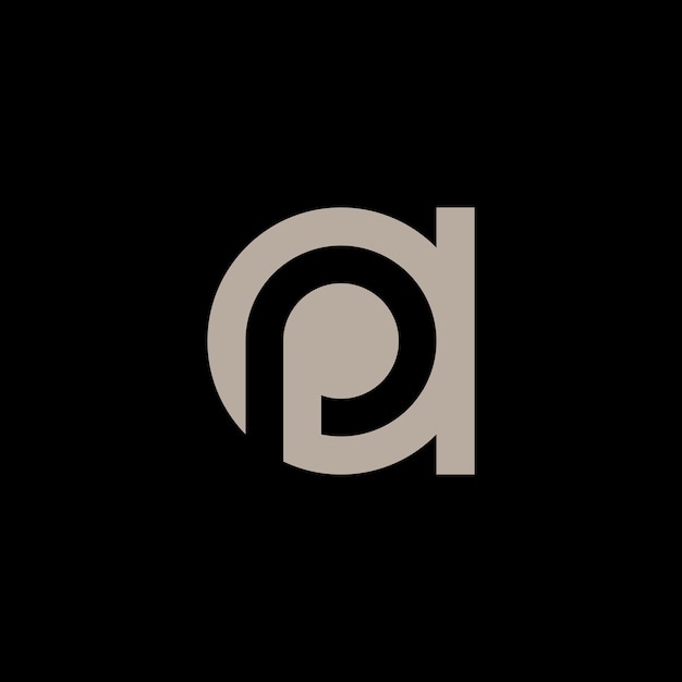 Логотип монограммы PA или AP комбинация букв A и P становится уникальным и оригинальным символом