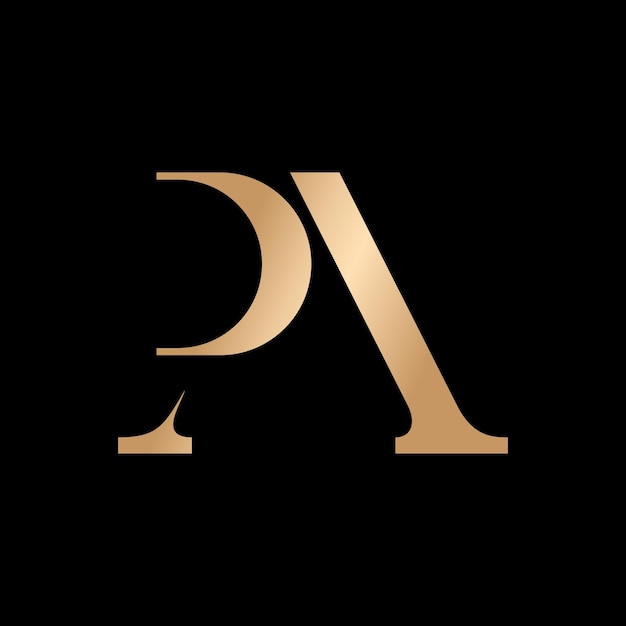 PA- of AP-logo met klassieke, moderne stijl