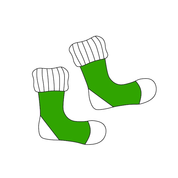 Paar warme sokken kleding voor thuis Handgetekende illustratie