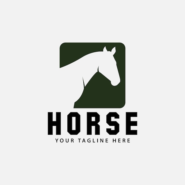 Paard logo ontwerp vector sjabloon