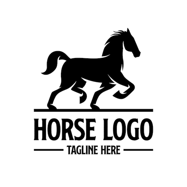 Paard Logo Ontwerpsjabloon Inspiratie Vectorillustratie