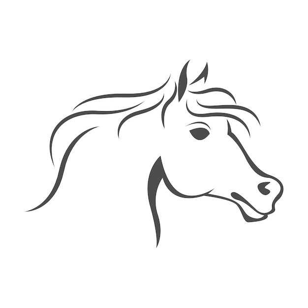 Paard logo pictogram ontwerp