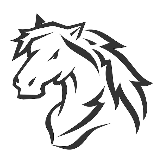 Paard logo sjabloon pictogram illustratie merkidentiteit