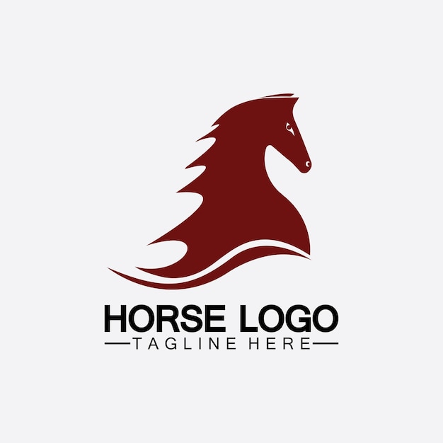 Paard Logo Template Vector illustratie ontwerp