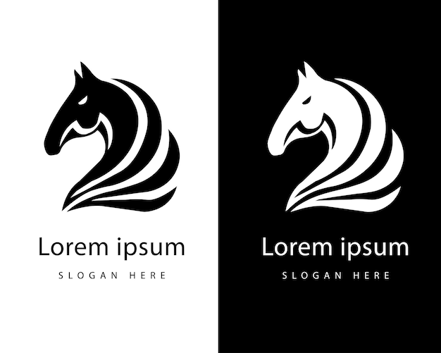 Paard logo vector ontwerp