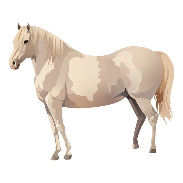 Vector paard met kleurrijke opstelling voorstelling van de gratie en elegantie van een paard in deze handgemaakte illustratie