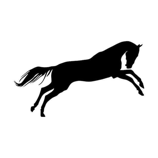 Vector paard pictogramsilhouetvectorillustratie