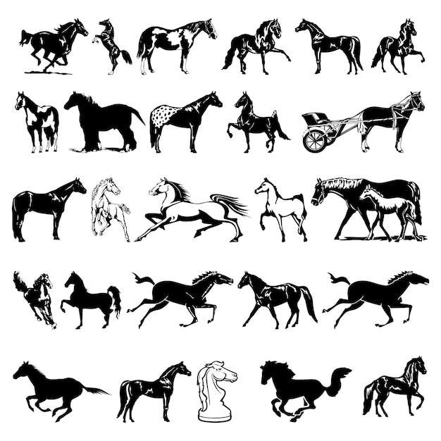 Paard Silhouet Vector Ontwerp