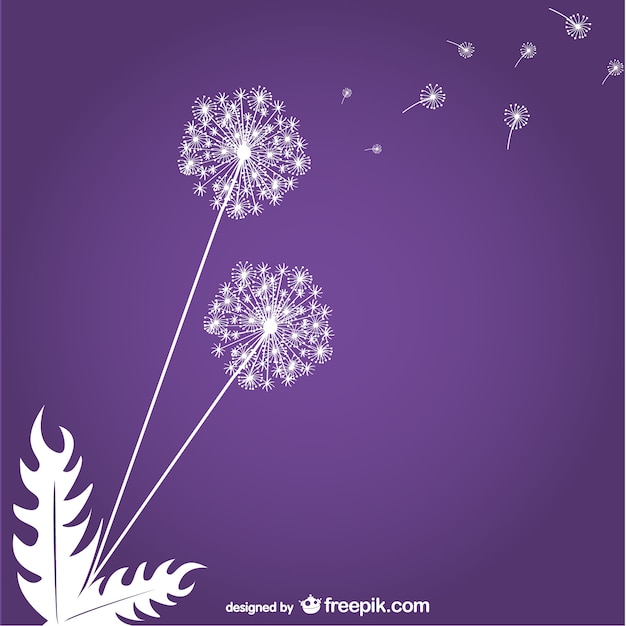 Vector paarde bloemen op paarse achtergrond