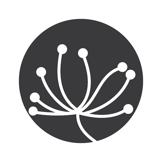 Paardebloem bloem symbool logo ontwerp