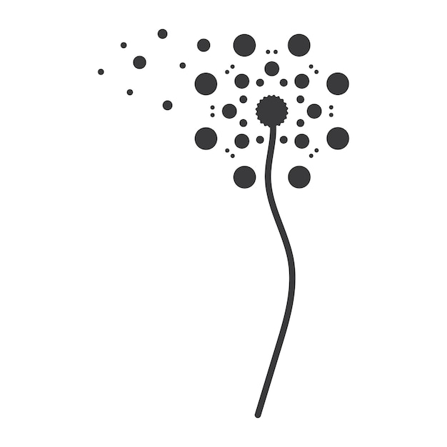 Paardebloem bloem symbool logo ontwerp