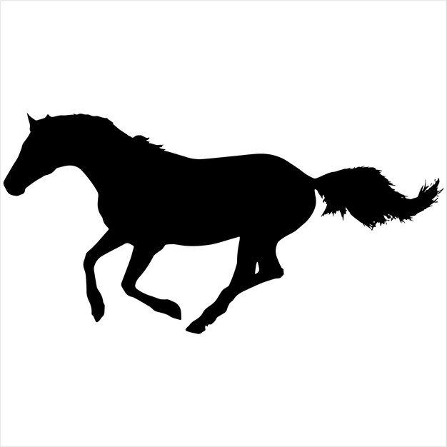 Vector paarden silhouet vectorillustratie