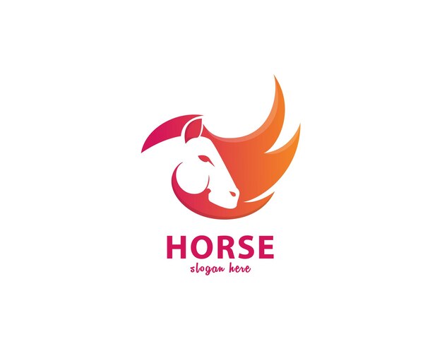 Vector paardenlogo met een paardenhoofd