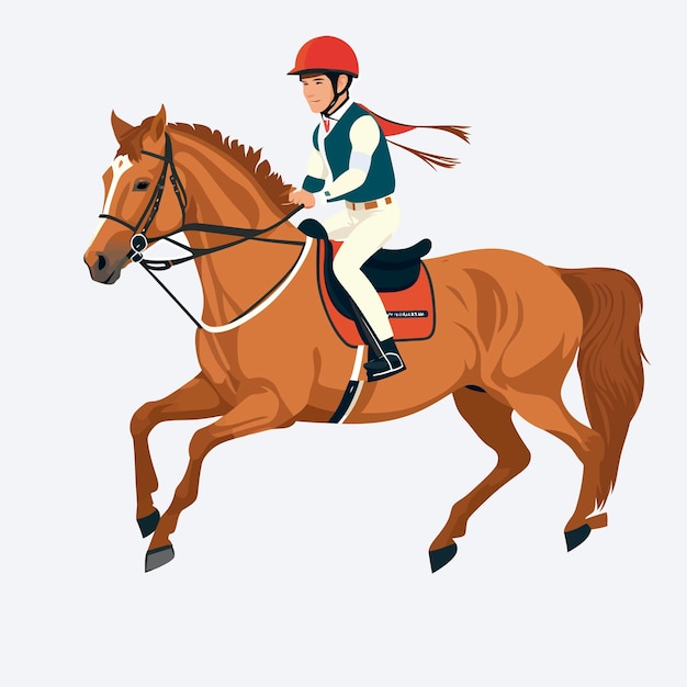 paardenrennen jockeys rijden illustratie